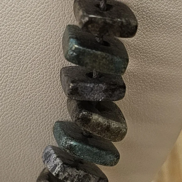 Rare Mine Finds Natural Stones Artisan Crafted Long Necklace.